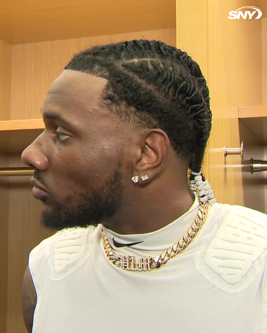 Malik Nabers is asked what kind of message tonight's game sent for the Giants: "It's not really a message we sent to anybody - just ourselves. We expect to win...it's a new team this year. And everybody knows it, everybody feels it."
