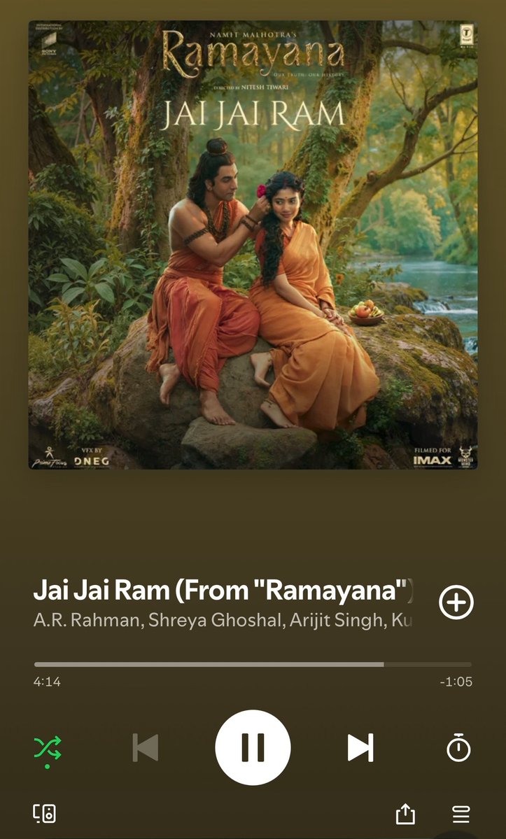 Beautiful…! Blessing your morning with #JaiJaiRam Song from #Ramayana.