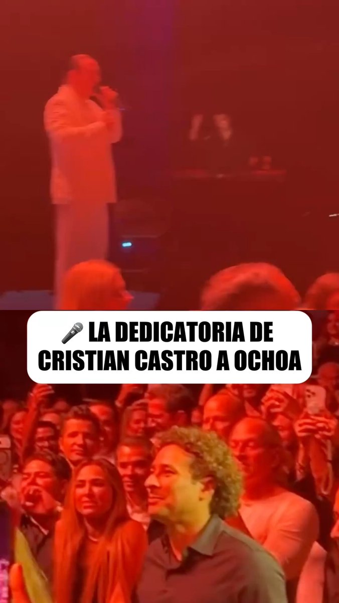 "NUNCA VOY A OLVIDARTE" 🎤 ❤ 🥹 El momento en que Cristian Castro le dedica una canción y un especial mensaje a Guillermo Ochoa durante su concierto. (vía hyacinthitzel)