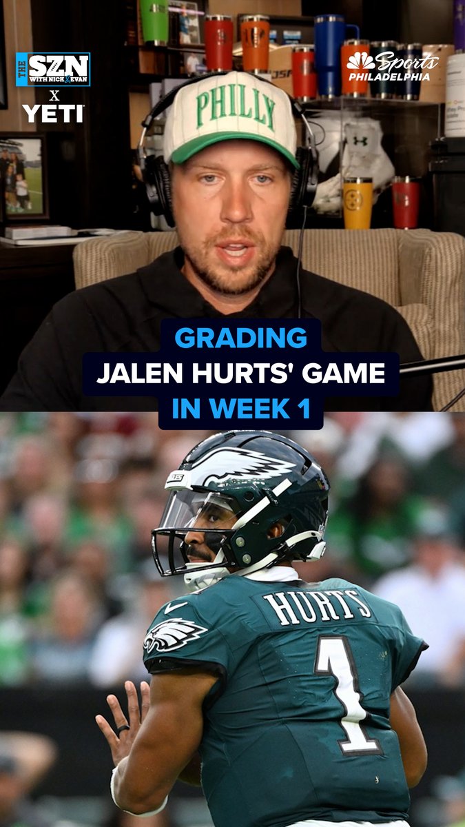 Nick Foles grades Jalen Hurts' Week 1 performance against the Commanders 🧐 New episode of the SZN podcast out now Nick Foles Evan Moore