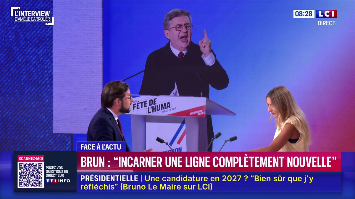 ▶️ "Non, je ne rallierai pas Jean-Luc Mélenchon" : Philippe Brun 📺 L'interview d'Amélie Carrouër sur LCI ⬇️
