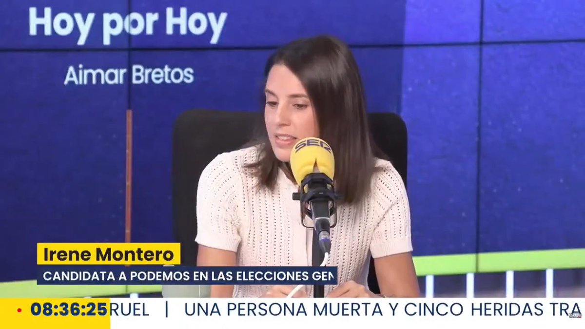Todo el mundo ve que lo que no funciona es el sistema. Un sistema que promueve que cada vez menos manos acumulen más riqueza. Hay que volver a lo básico que es que la gente pueda tener paz, casa y trabajo. 🎥 Irene Montero
