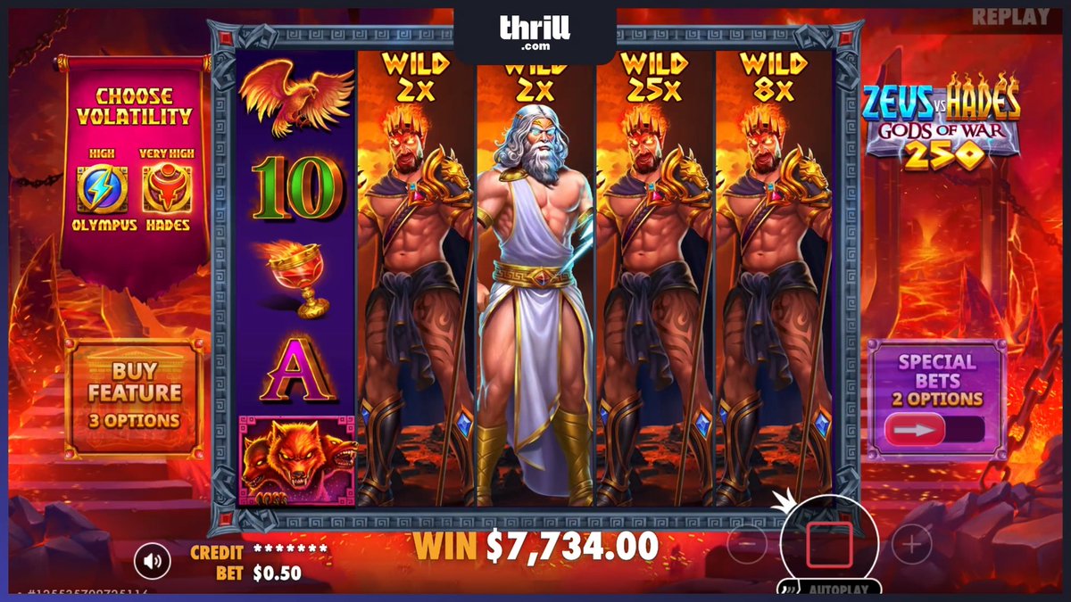 Not a full wild screen, but still an absolute monster 15,468x win! 🔥 A $0.50 spin printed $7,734.00 on Zeus vs Hades: Gods of War 250 💸 Are you siding with Zeus or Hades on your next session? 🧾