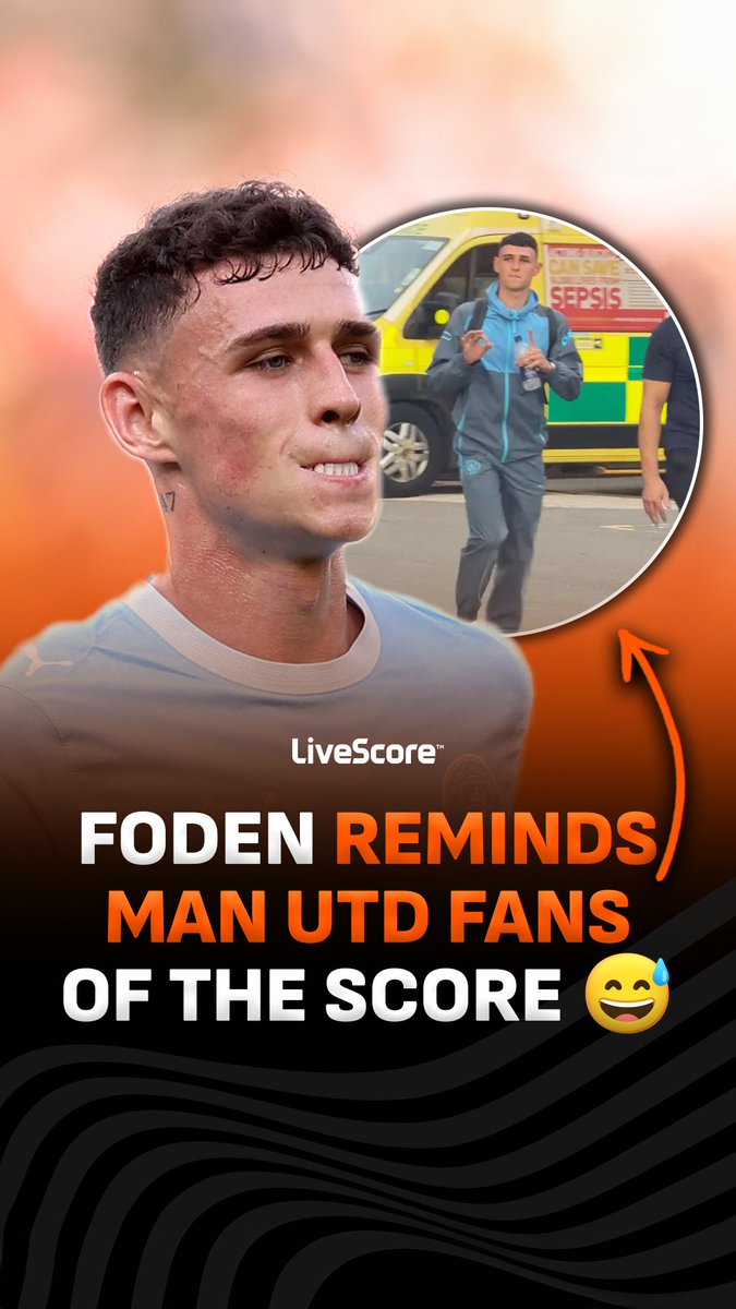 Foden reminded Man United fans of the score after Man City won 1-0 at Old Trafford 🫣 The Manchester rivalry runs strong 😲⚔️