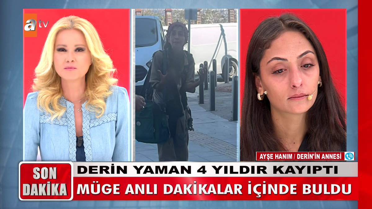 Derin Yaman 4 yıldır kayıptı. Müge Anlı dakikalar içinde buldu. #MügeAnlıİleTatlıSert #MügeAnlı atv