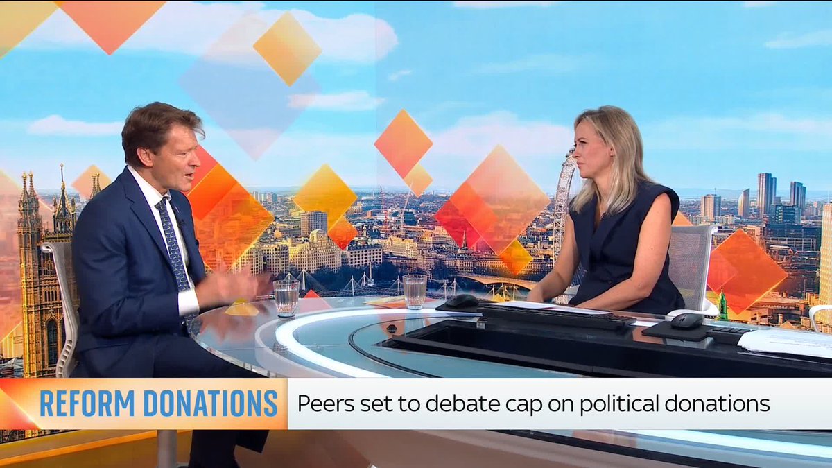Richard Tice has insisted that the £72m donations Reform UK has received from two crypto billionaires comply with the law, and tells Sophy Ridge that the Labour Party is trying to change the rules because "they're so jealous". 📺 Watch full interview: