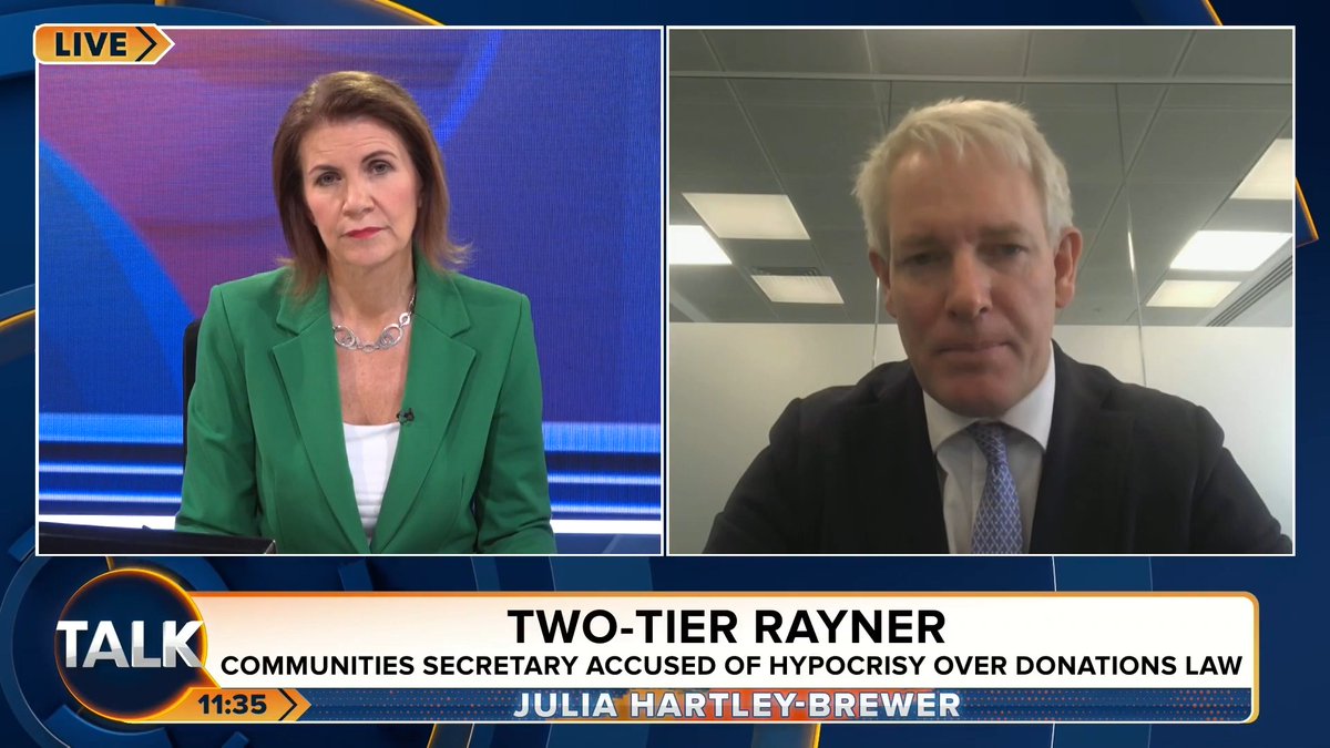 🚨Danny Kruger says he is confident Reform UK won't have to return £72 million donated by two crypto billionaires. "To force us to give money back, that's been legally given to us, would be absolutely outrageous! This would contravene every principle of justice." Julia Hartley-Brewer