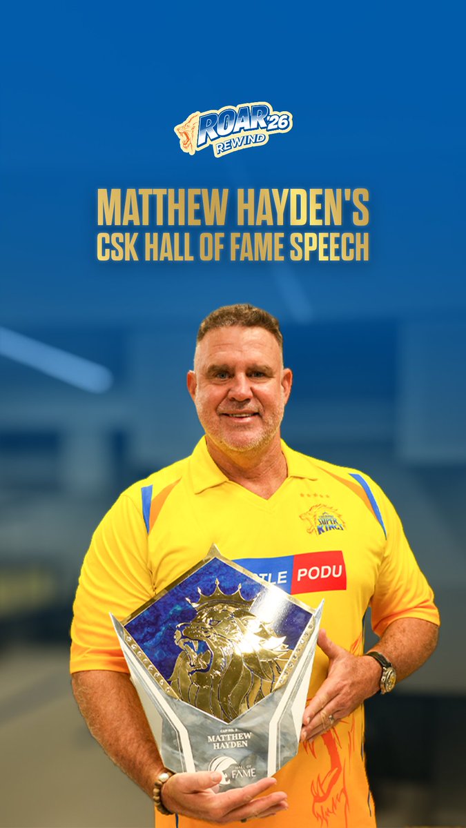 A special bond with the Superfans. 💛 ⏪ Haydos’ Hall of Fame moment. 🦁 #WhistlePodu #RoarRewind