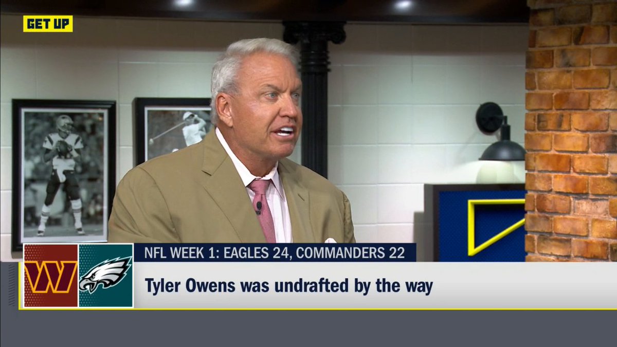 “That’s what you want! … It’s about never stopping. It’s about putting it all on the line. That’s what [Tyler Owens] did.” Rex Ryan praises Tyler Owens’ performance in the Washington Commanders' Week 1 game.