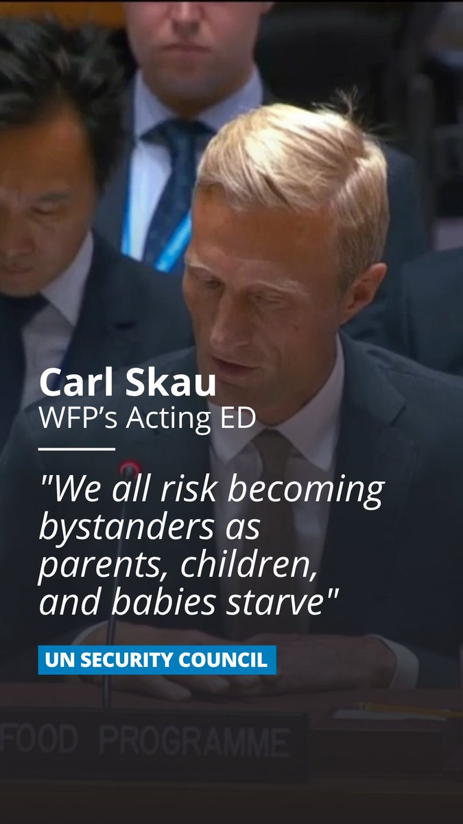 "We all risk becoming bystanders as parents, children, and babies starve." The deadly cycle of conflict and hunger is accelerating. At the UN Security Council, Acting Carl Skau Carl Skau outlined five urgent actions to help break the cycle.