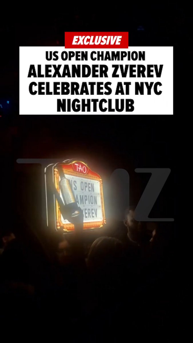 🎾🥳 After claiming his first US Open title, champion Alexander Zverev was having some fun at TAO Downtown NYC.