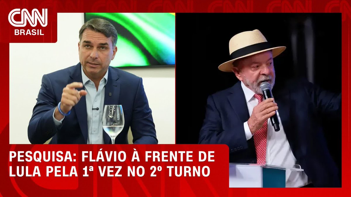 Quaest: Flávio à frente de Lula pela 1ª vez no 2º turno; assista #LiveCNNBrasil