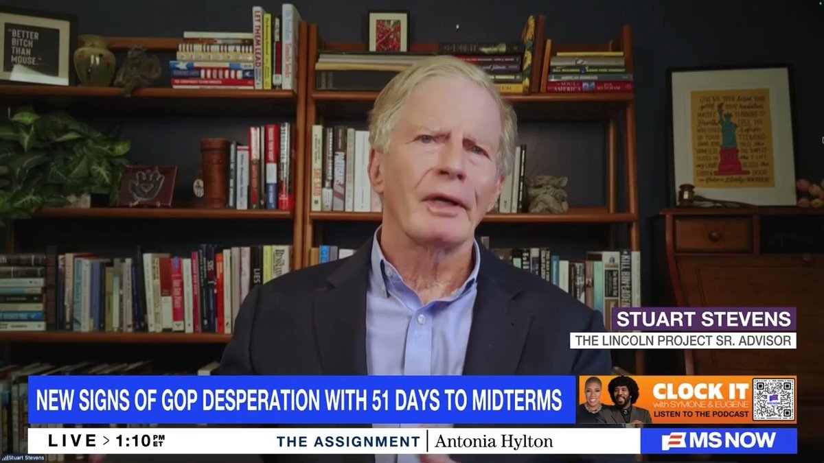 An intelligent political move would be to take accountability, but there's nothing intelligent about Trump or his party. Watch LP Senior Advisor @StuartpStevens on MSNOW⁩.