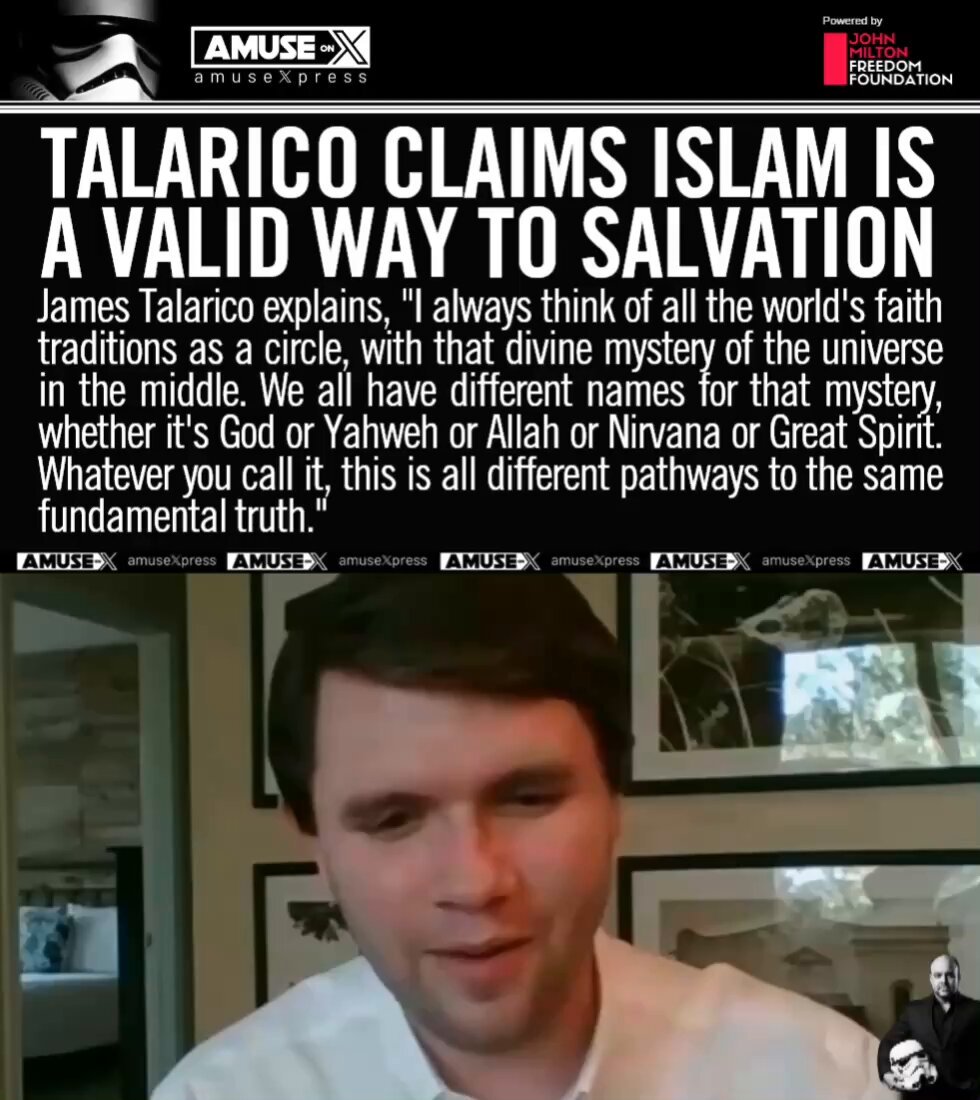 TEXAS SENATE RACE: James Talarico (CIS), appealing directly to the Islamic Marxists taking over the Democratic Party, claims that Islam is just as valid as Christianity. The fact is that Islam teaches the faithful to kill Christians.
