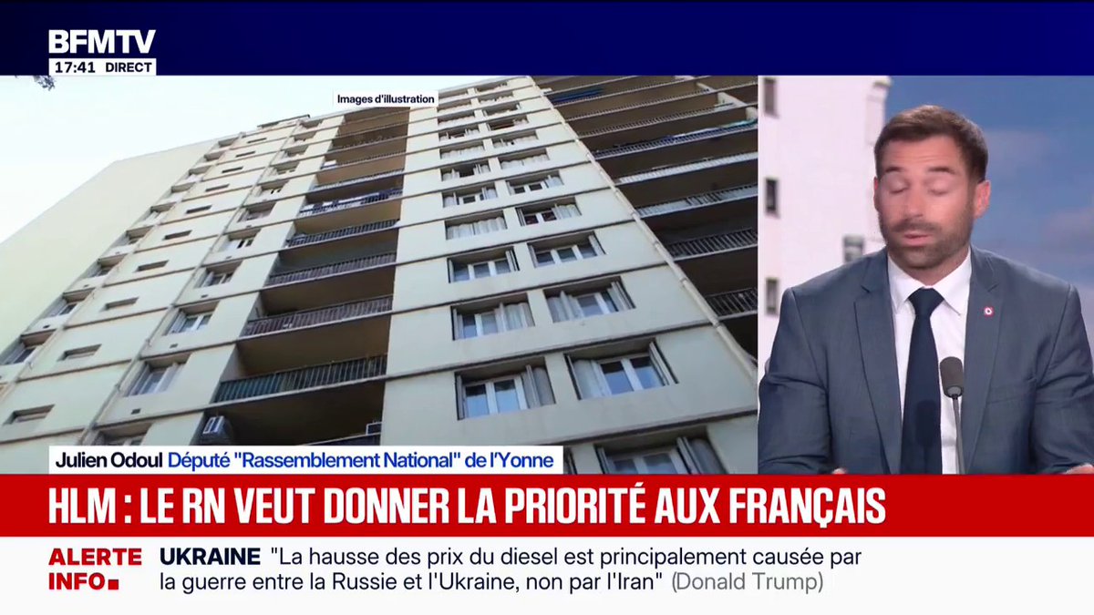 "Priorité nationale" pour le logement plaidée par le RN: "Aujourd'hui, la saturation du parc social est liée essentiellement à l'immigration", assure Julien Odoul (RN)