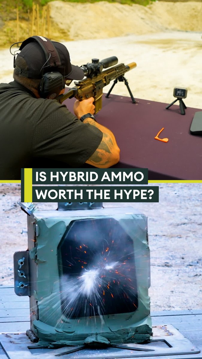 This is what happens when 5.56 meets 6.8mm 💥 The US Army is moving away from 5.56 Nato to the high-pressure 6.8x51mm round. So what does that extra power actually mean? See both rounds put to the test against Level IV body armour 🔗 ⬇️