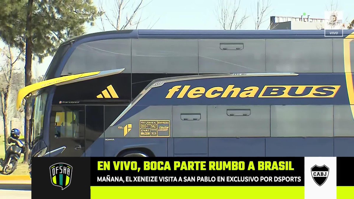 🚌#Boca se va rumbo al Aeropuerto de Ezeiza y rumbo a Brasil para buscar la clasificación a semifinales de la Copa #Sudamericana.