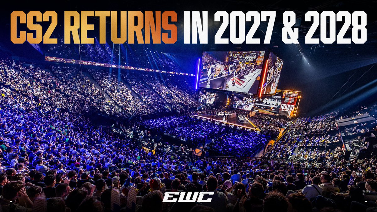 Two more years. Same stage. Bigger battles. Counter-Strike 2 returns to the Esports World Cup in 2027 and 2028.