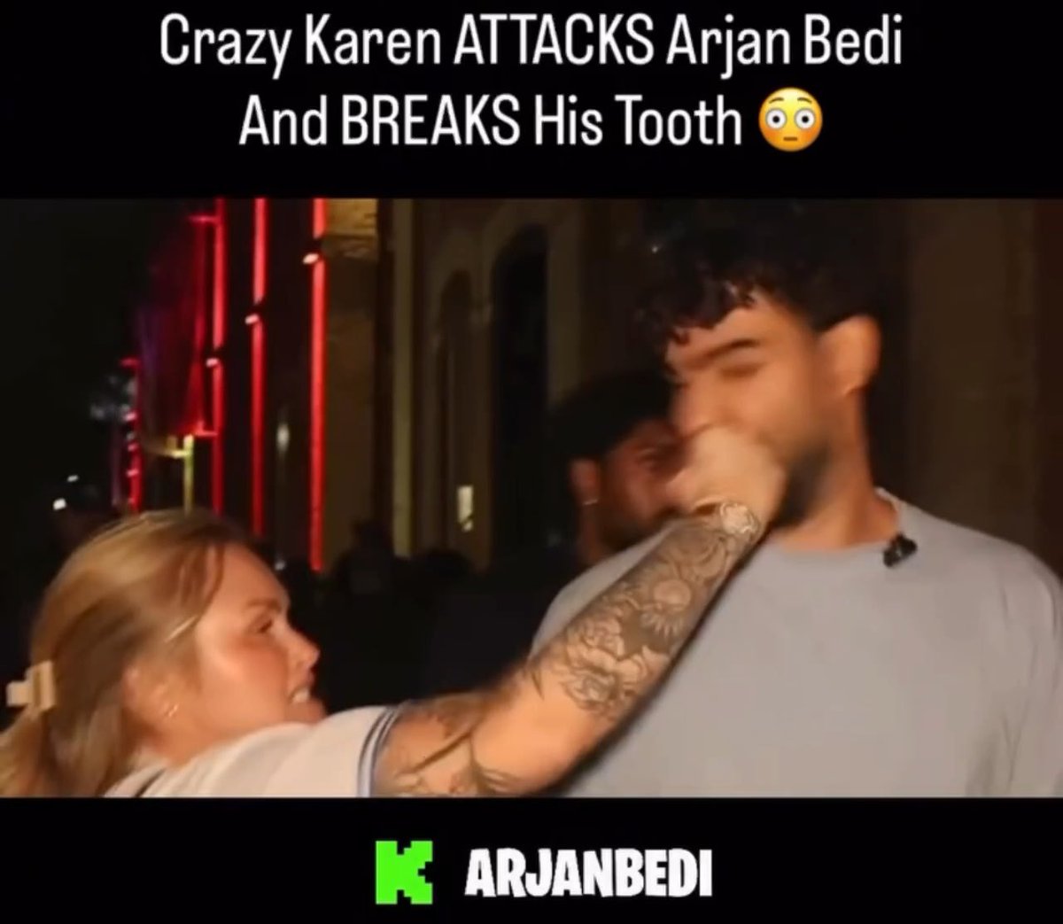 WOMAN HITS Toronto streamer ARJAN BEDI IN FACE — ‘BREAKS HIS TOOTH’ ‘IS THIS YOUR SECURITY BRO?’ — he asks THEN COMES SUCKER PUNCH JUST SECONDS LATER