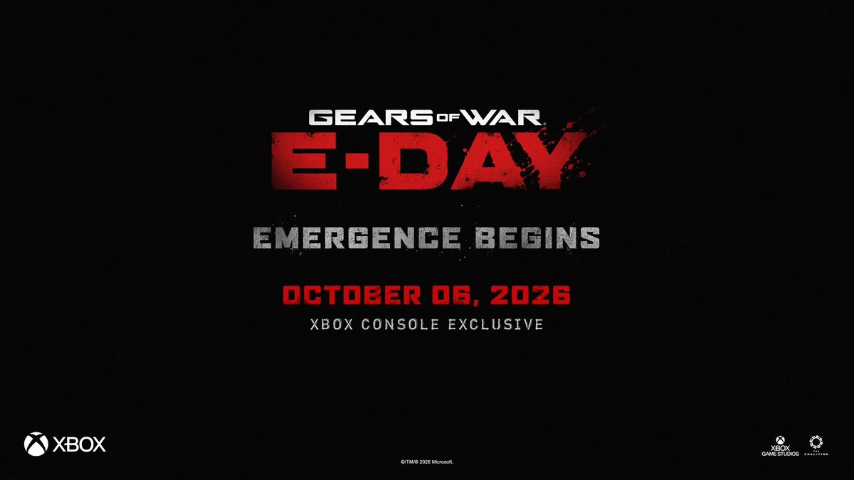 Don't miss out on Gears of War E-Day, releasing October 6, 2026 #Ad Via: Gears of War