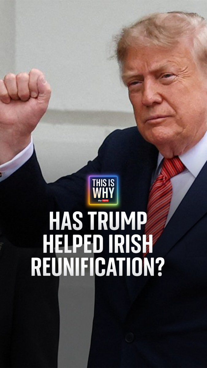 US President Donald Trump has said he would "love to see" a united Ireland - but how much appetite is there for reunification on either side of the border? On #ThisIsWhy, @SkyNewsNiall discusses the issue with our Ireland correspondent Stephen Murphy. 🎧