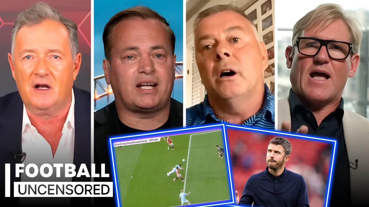 "It has sucked the joy OUT of football!" Watch the latest episode of Football Uncensored, as Piers and Simon question the VAR-Haaland mishap - and debate THAT Bruno-Foden incident 👇 📺 Piers Morgan | @sjopinion10 | Mark Halsey | Mark Bosnich