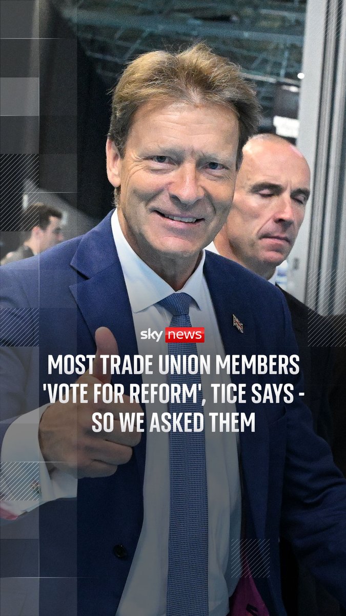 Speaking on Sky News, Reform UK's deputy leader claimed 'most' trade union members vote for Reform UK. Our chief political correspondent @JonCraig put the claim to the test at the Trades Union Congress conference in Brighton. Read more: