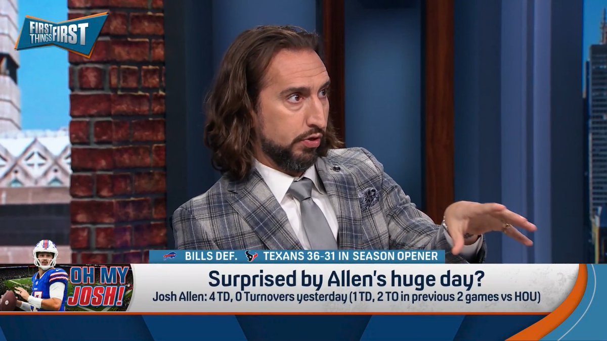 “The scariest version of the Buffalo Bills is the YOLO Josh Allen Buffalo Bills and just hope you get hot dice at the end of the year... I think this is how Josh wants to play.” nick wright reacts to Josh Allen’s HUGE day vs. Texans: