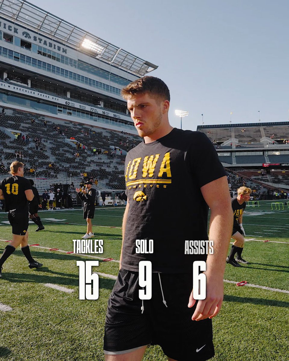 A factor on every snap 😤 #Hawkeyes x Cam Buffington