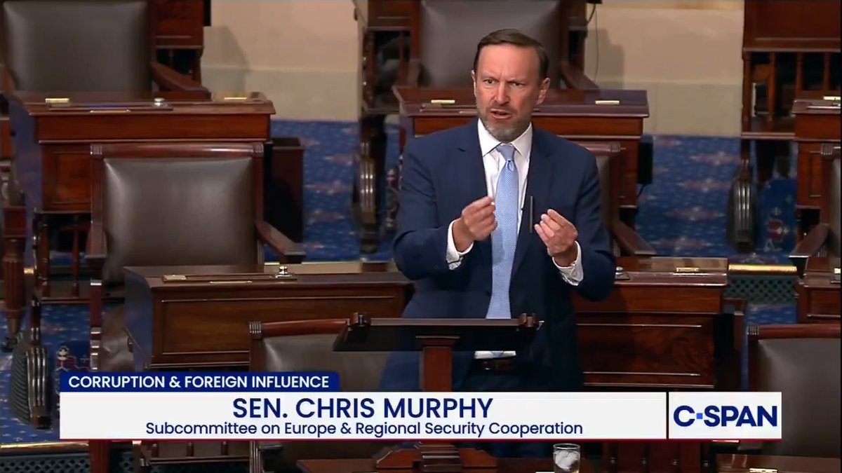 Sen. Chris Murphy 🟧 (D-CT) condemned allegations that Donald Trump Jr.'s Bahama-based wedding was partially bankrolled by Russian oligarch close to Vladimir Putin: "Never before has a foreign enemy of the United States paid for the family wedding of the president."