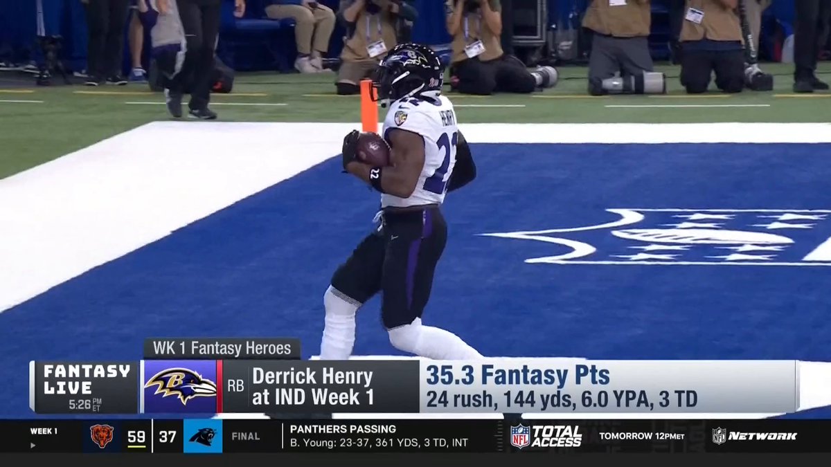 "I'm convinced at this stage of his career that he's on the super soldier serum." Moody gives Derrick Henry a Captain America comparison for his Week 1 heroics 🔥