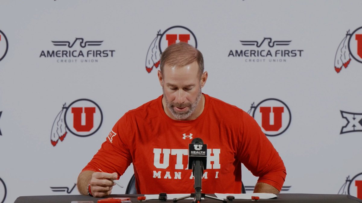 A lot happening on The Hill! ๐ดโช๏ธ Joining Morgan Scalley in wishing good luck to all our student-athletes and coaches competing this week! #GoUtes