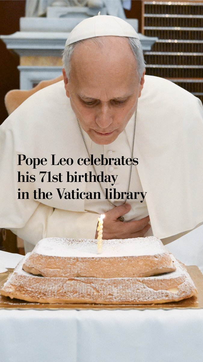 Pope Leo XIV celebrated his 71st birthday in the Vatican Apostolic Library, noting that it was particularly fitting to mark his special day among the books as his mother was a librarian.