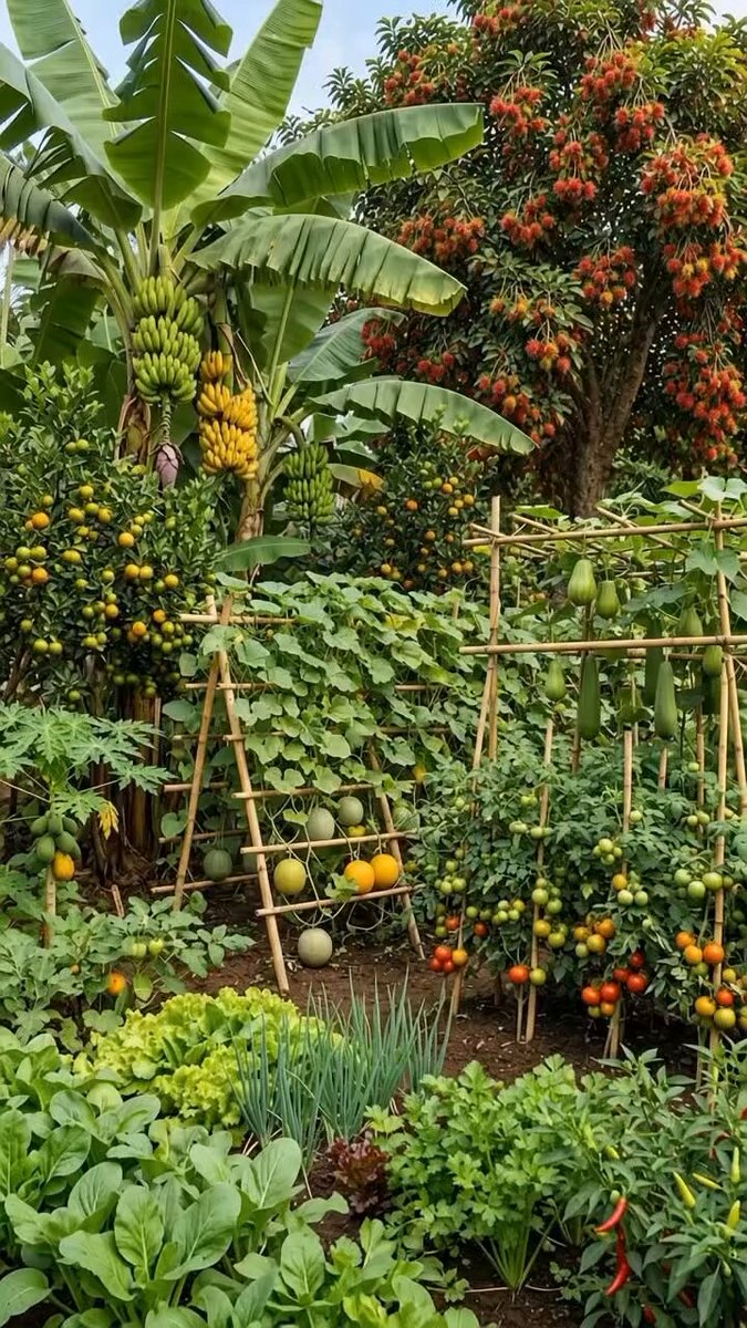 Seperti pekarangan produktif, sayuran buah dan dedaunan sumber pangan berlimpah, menyenangkan, membahagiakan. Begitupun manusia produktif, senantiasa memberi manfaat tanpa jeda bagi semua, bukan pasif seperti tanah gersang, yang tak elok di pandang. #celahawan