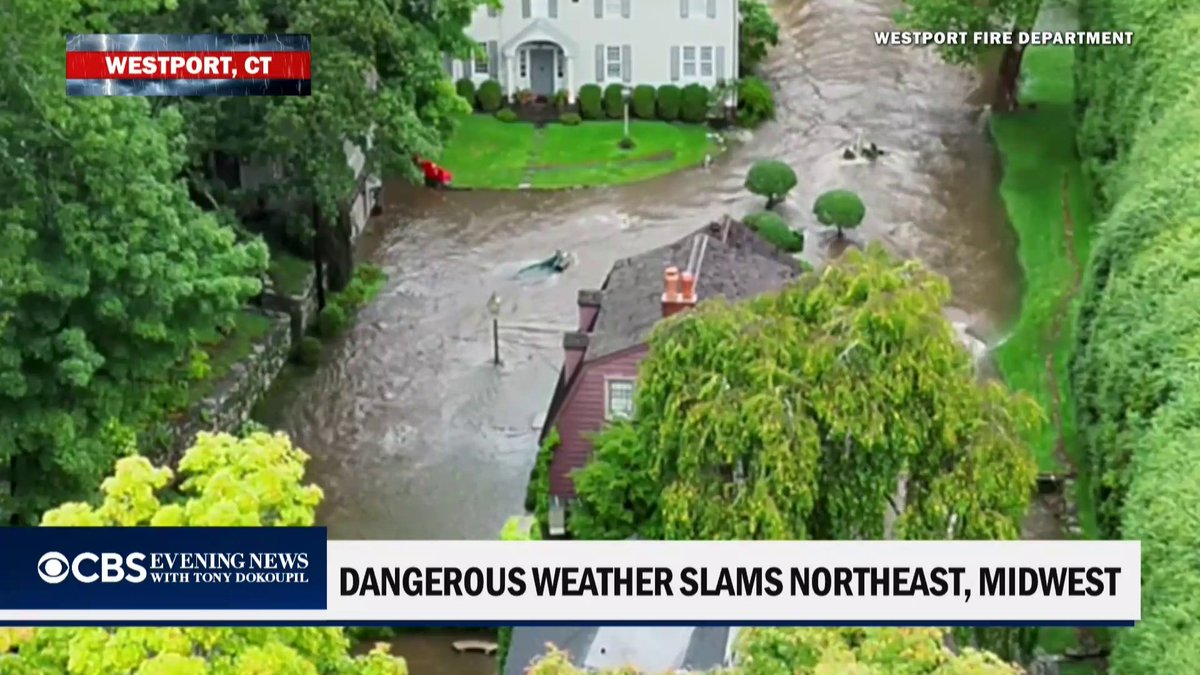 Heavy rain and flash flooding hit parts of the Northeast over the weekend, with some runners continuing to push through waist-deep waters to complete a half-marathon in New Jersey.
