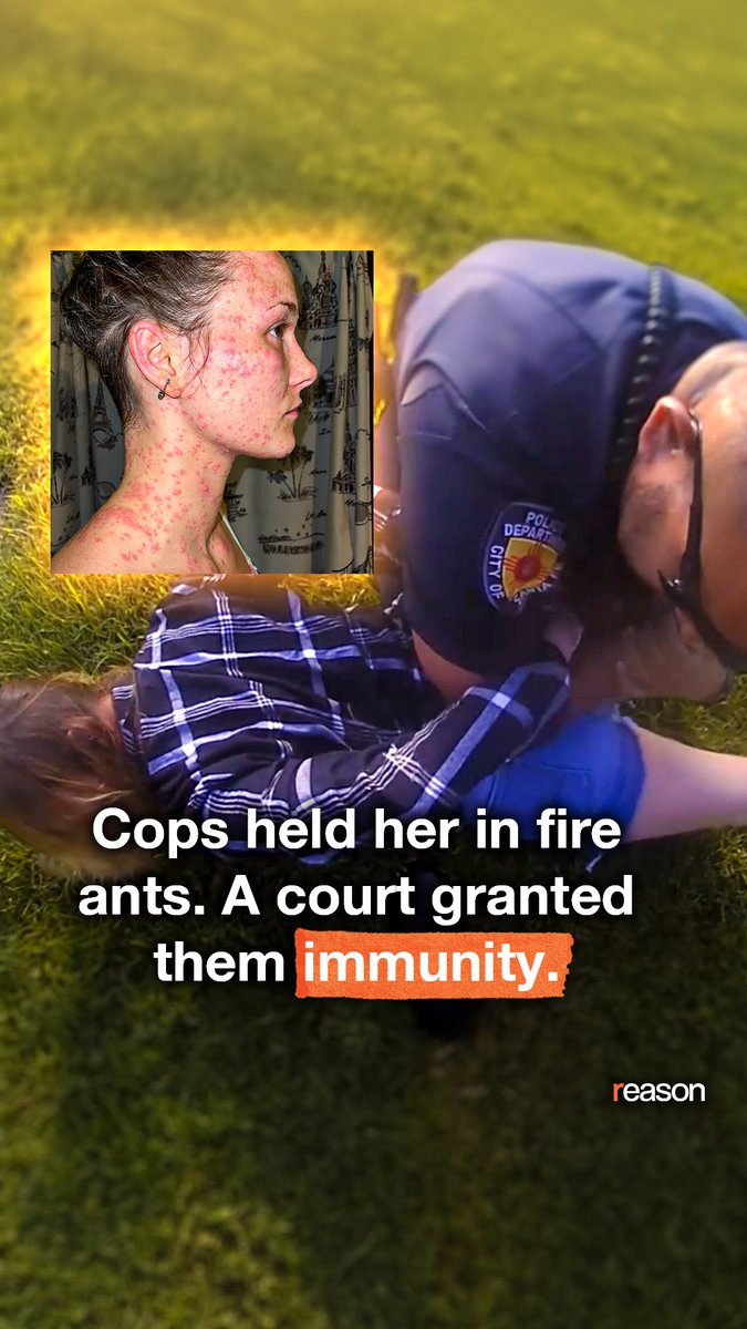 A federal appeals court ruled that Taylor Rogers can't sue two Santa Fe police officers who pinned her face down on a fire ant hill while she was handcuffed. Read more: