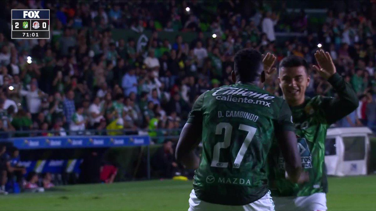 ¡DOBLETE DE CAMBINDO! ⚽️⚽️ "No, bueno" qué finta de Cambindo para definir el 2-0. #León 2-0 #SanLuis | #LigaMX