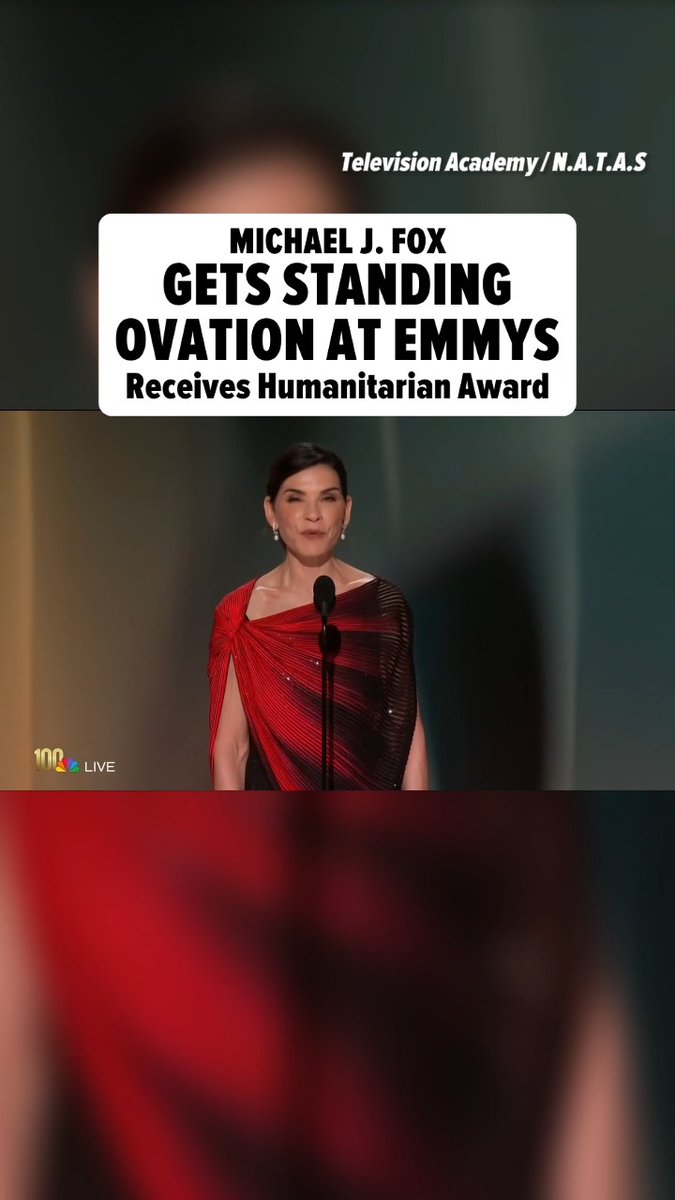 Michael J. Fox brought the Emmys audience to their feet while accepting the Bob Hope Humanitarian Award. 👏👏👏 🎥 Television Academy/N.A.T.A.S
