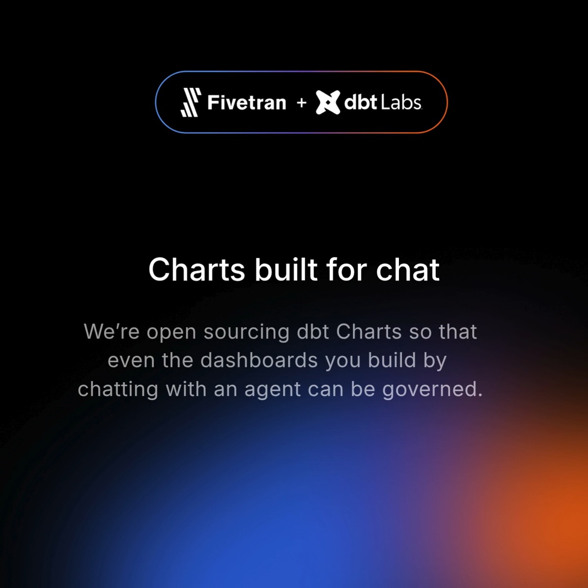 We’re open sourcing dbt Charts. Build interactive dashboards in YAML, keep them alongside your dbt models in Git, and give humans + agents the same development workflow. See what we’re building and learn more at #dbtSummit: