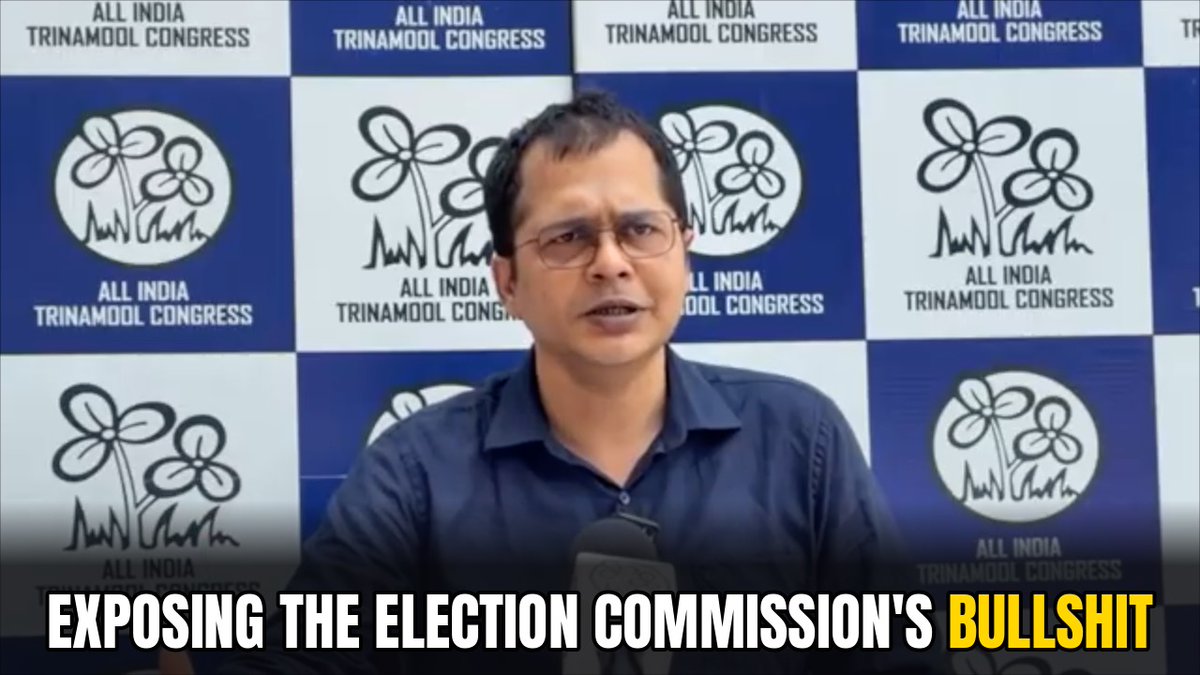 EXPOSING THE ECI's BULLSHIT Since last week, Election Commission is suddenly claiming that there's a "dispute" about the TMC symbol. It is striking that this compromised body is playing its dirty tricks as soon as by-polls were announced for Bengal. We met the ECI last week and clearly saw how the compromised CROOK CEC Gyanesh Kumar is trying to steal TMC's symbol. We have zero expectations from Gyanesh Kumar. He is Amit Shah's pet and broker. But people should know the truth. Here's the FACTS in just 2 mins 👇