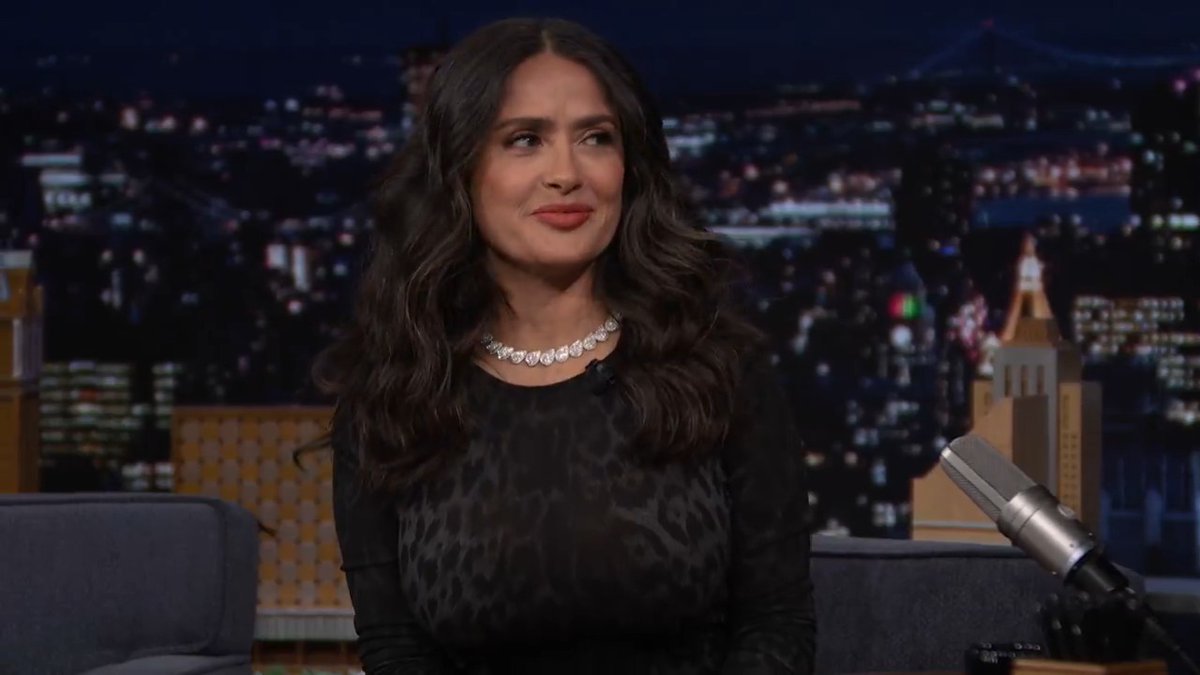 .Salma Hayek knew about her surprise birthday party in advance, but she didn’t want to fake being surprised 😂 #FallonTonight
