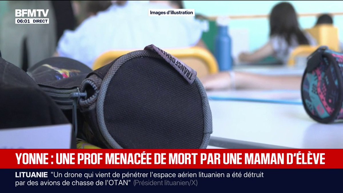 Une enseignante menacée par une mère d'élève dans l'Yonne