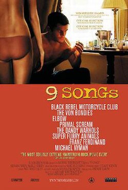🎬 Judul: 9 Songs 👻 Genre: erotic art film 📅 Rilis: 16 May 2004 ⏱️ Durasi: 70 minutes ⭐️ Pemain: Kieran O'Brien, Margo Stilley #ksplay88