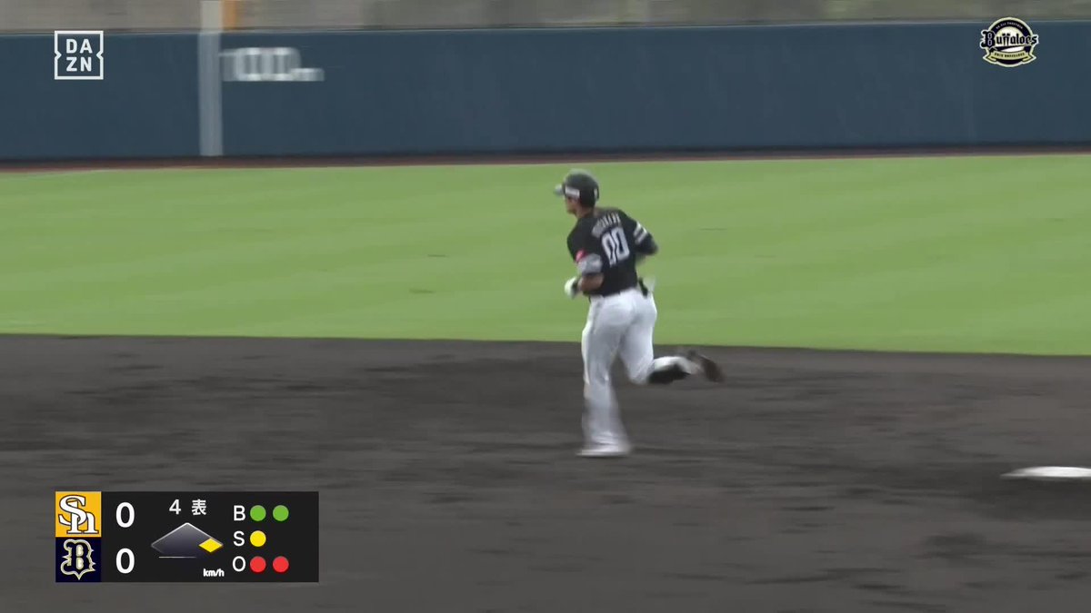 雨を切り裂いた 渡邉陸 自慢のパワーを披露！ 第4号ツーランホームラン！ ⚾オリックス×ソフトバンク（ファーム） #イージースポーツ #sbhawks #だったらDAZN