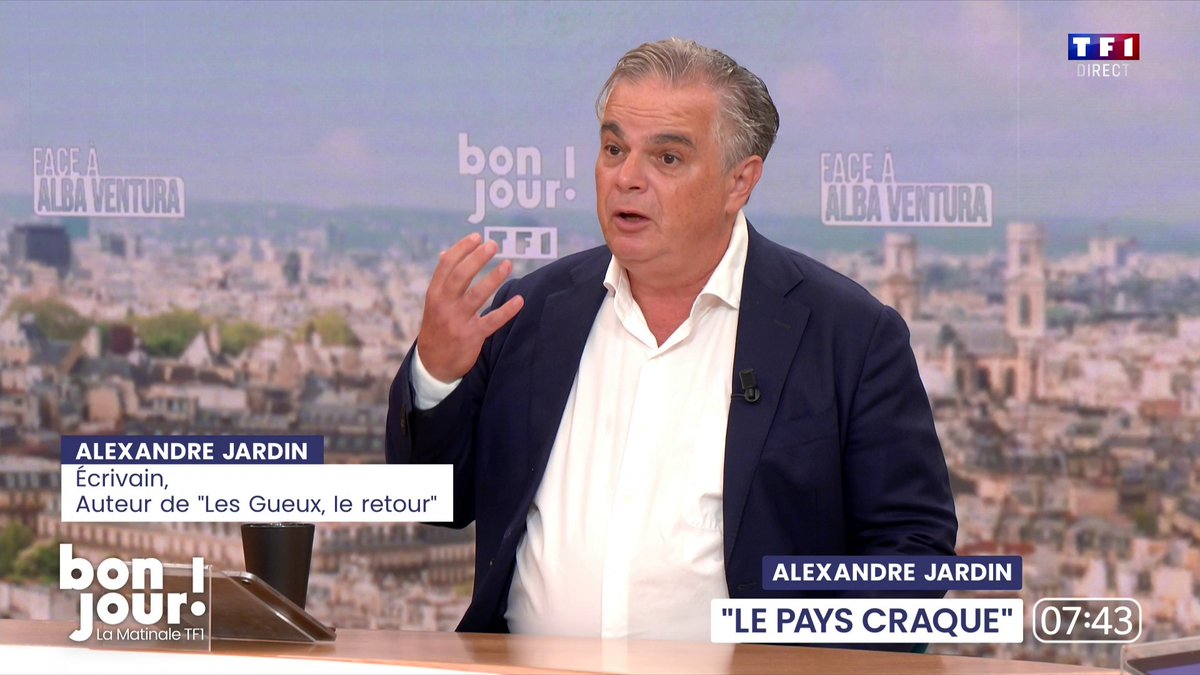Référendum citoyen : "Il faut arrêter d'avoir peur de notre population (...) On doit avoir une démocratie et ne plus virer le peuple le soir de l'élection présidentielle", Alexandre Jardin dans #BonjourLaMatinaleTF1