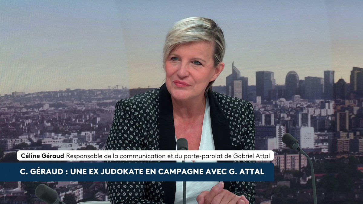 🔴 🗣 "Je pense qu'après avoir pendant 30 ans commenté l'actualité, regardé notre pays dégringoler, notre école se déliter j'avais envie d'agir", explique Céline Géraud, ancienne judokate et journaliste qui a rejoint la campagne de Gabriel Attal comme porte-parole.#canal16