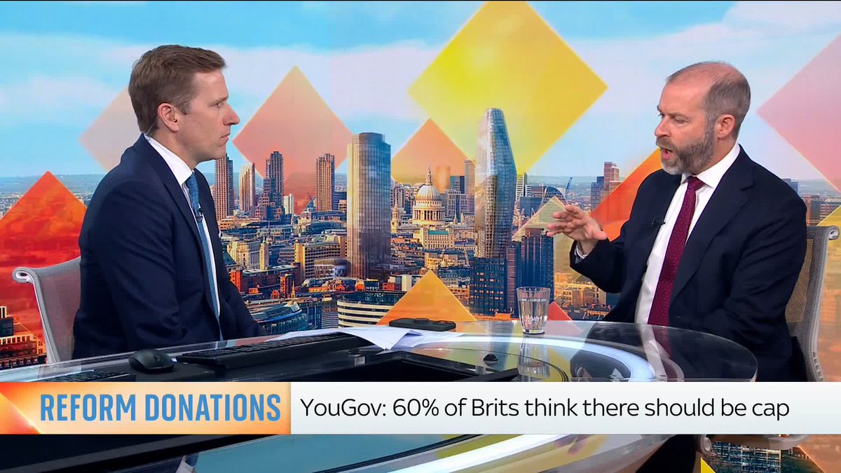 'This is not about political parties; it is about, if you want to have an influence in British politics, you should have a connection to the UK' - Business Sec Sky's Wilfred Frost challenges Jonathan Reynolds about Labour's push to strengthen legislation on political funding rules.