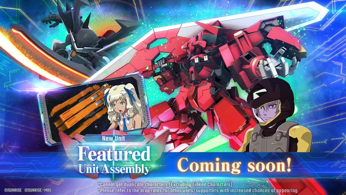 New Units to arrive on 9/17 (JST)! Featuring: UR Gundam Avalanche Astraea Type-F' (EX) / UR Fon Spaak UR Susanowo (EX) / UR Mr. Bushido #GundamEternal