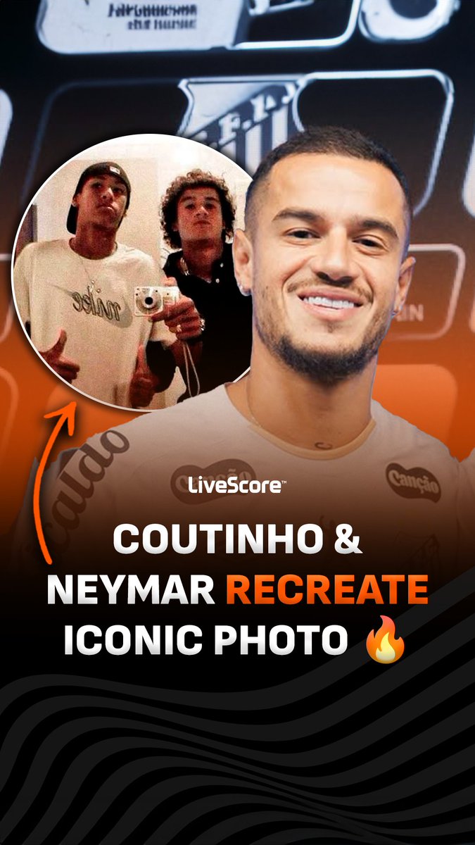 Neymar and Coutinho reunite following the former Liverpool midfielder’s signing at Santos 🤩 What a difference 18 years can make 🥹