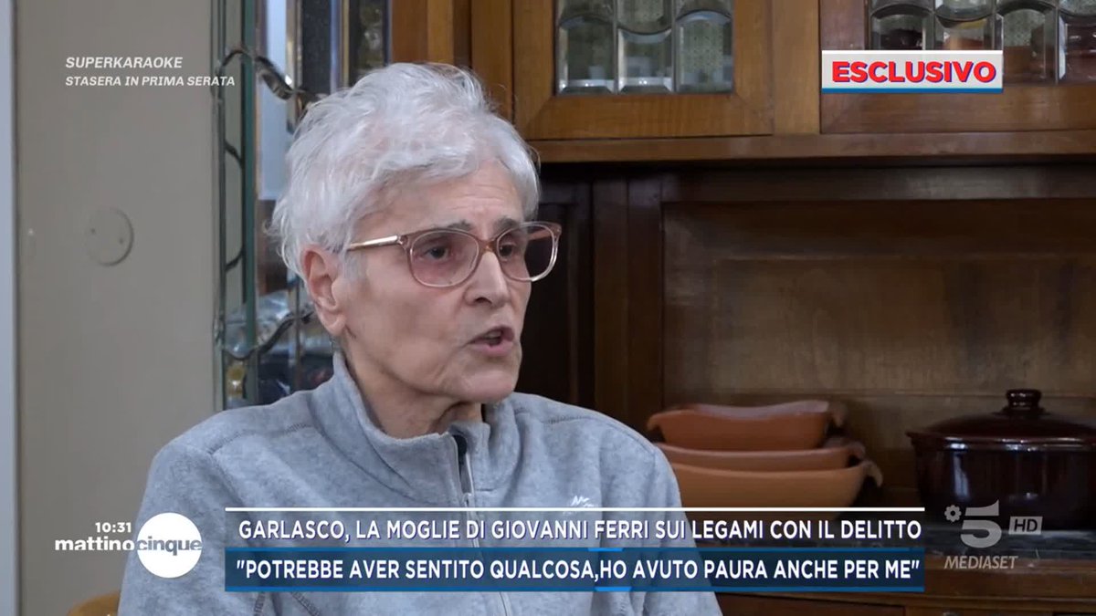 #Garlasco, la moglie di Giovanni Ferri: "Potrebbe aver sentito qualcosa, ho avuto paura anche per me" #Mattino5 รจ in diretta su #Canale5 e in streaming su Mediaset Infinity